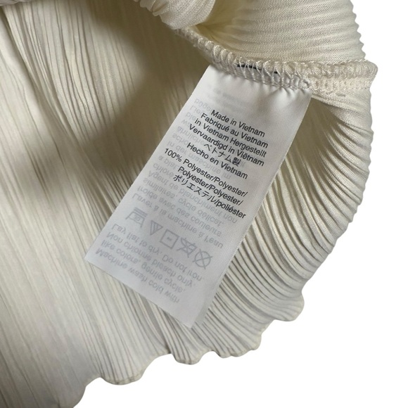 Madewell Size M Micropleat Short Sleeve Top in Bright Ivory - Picture 3 of 6